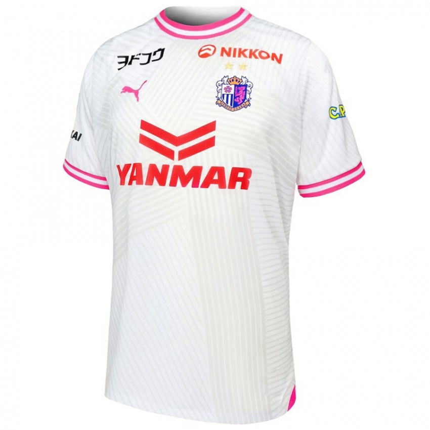 Niño Camiseta Yosei Abe #43 Blanco Rosa 2ª Equipación 2024/25 La Camisa