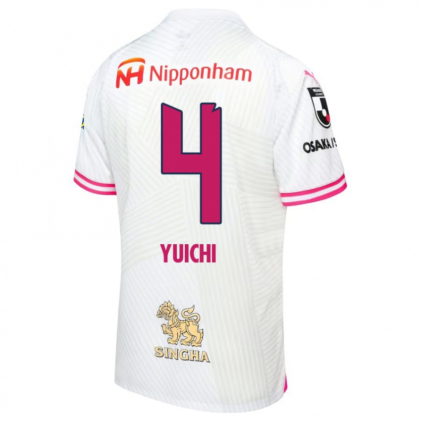 Niño Camiseta Yuichi Hirano #4 Blanco Rosa 2ª Equipación 2024/25 La Camisa