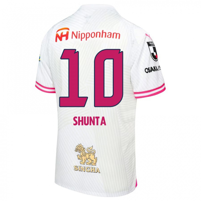 Niño Camiseta Shunta Tanaka #10 Blanco Rosa 2ª Equipación 2024/25 La Camisa