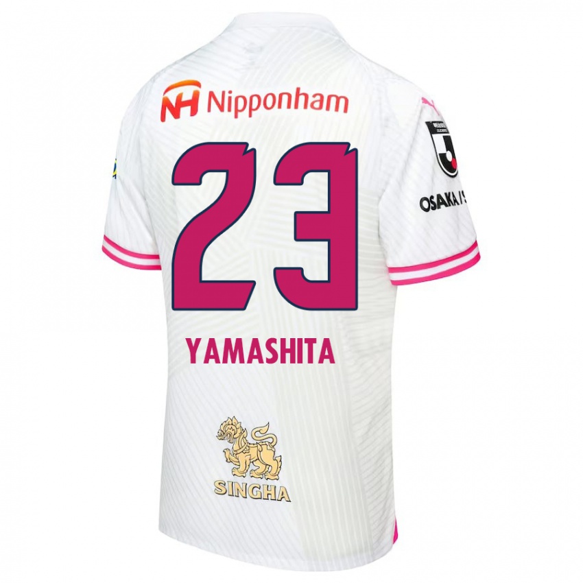 Niño Camiseta Tatsuya Yamashita #23 Blanco Rosa 2ª Equipación 2024/25 La Camisa