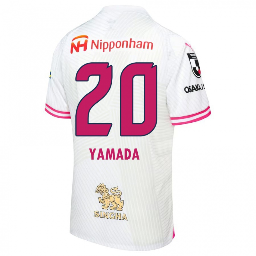 Niño Camiseta Kotaro Yamada #20 Blanco Rosa 2ª Equipación 2024/25 La Camisa