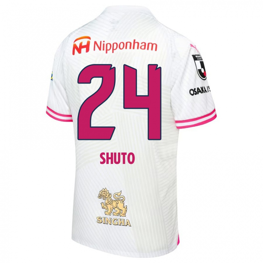 Niño Camiseta Nozomi Shuto #24 Blanco Rosa 2ª Equipación 2024/25 La Camisa