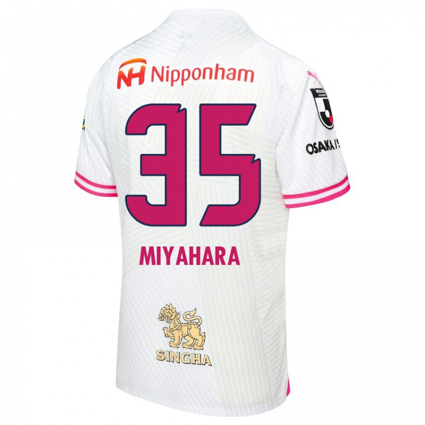 Niño Camiseta Jinta Miyahara #35 Blanco Rosa 2ª Equipación 2024/25 La Camisa