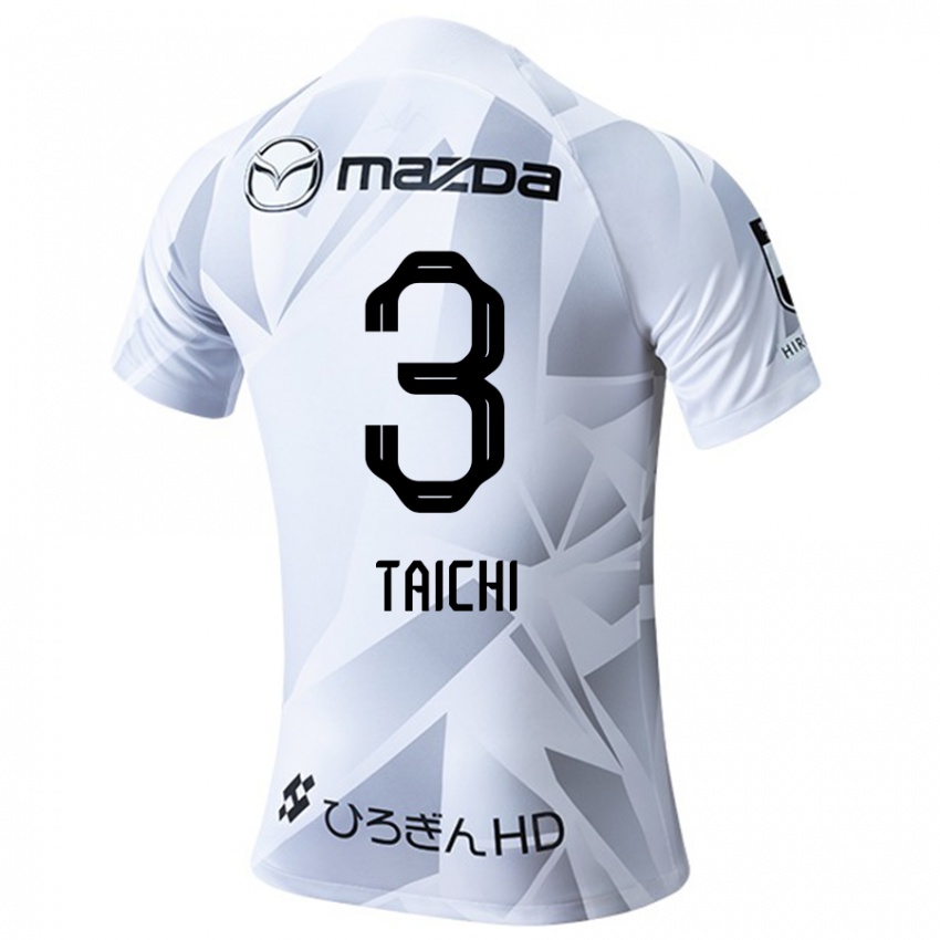 Niño Camiseta Taichi Yamasaki #3 Blanco Gris Negro 2ª Equipación 2024/25 La Camisa