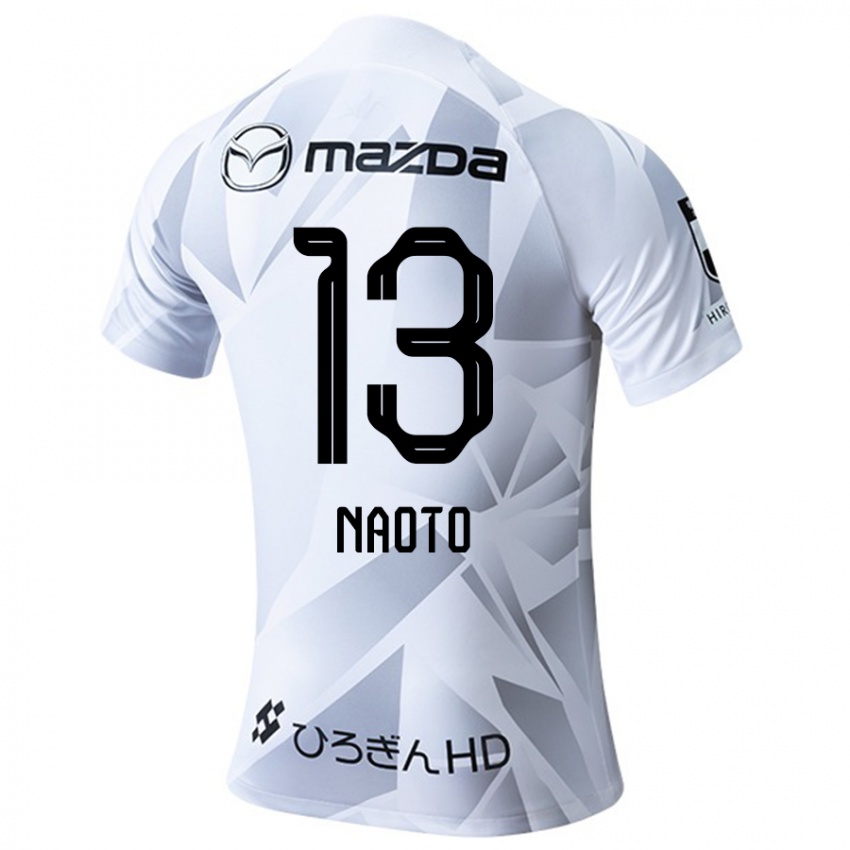 Niño Camiseta Naoto Arai #13 Blanco Gris Negro 2ª Equipación 2024/25 La Camisa