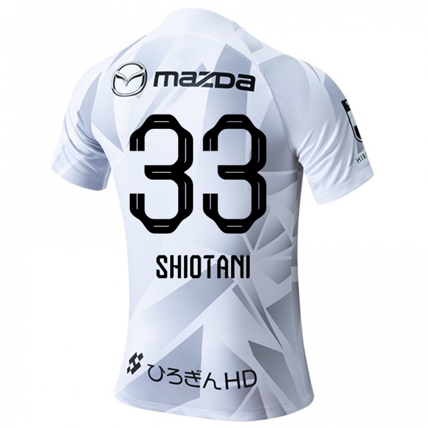 Niño Camiseta Tsukasa Shiotani #33 Blanco Gris Negro 2ª Equipación 2024/25 La Camisa