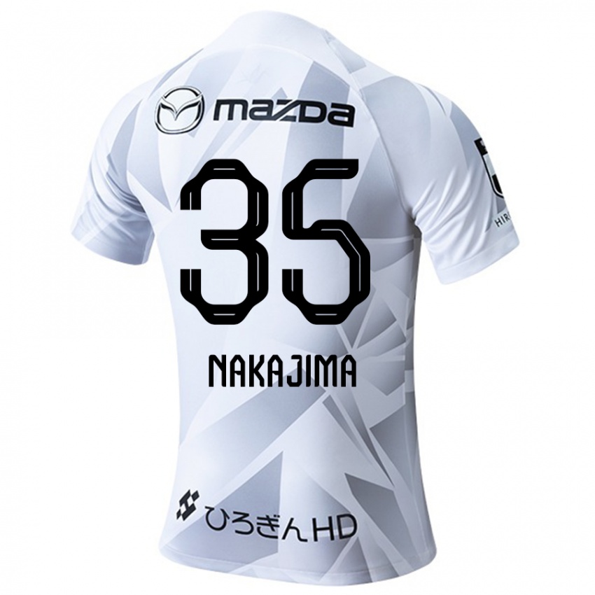 Niño Camiseta Yotaro Nakajima #35 Blanco Gris Negro 2ª Equipación 2024/25 La Camisa