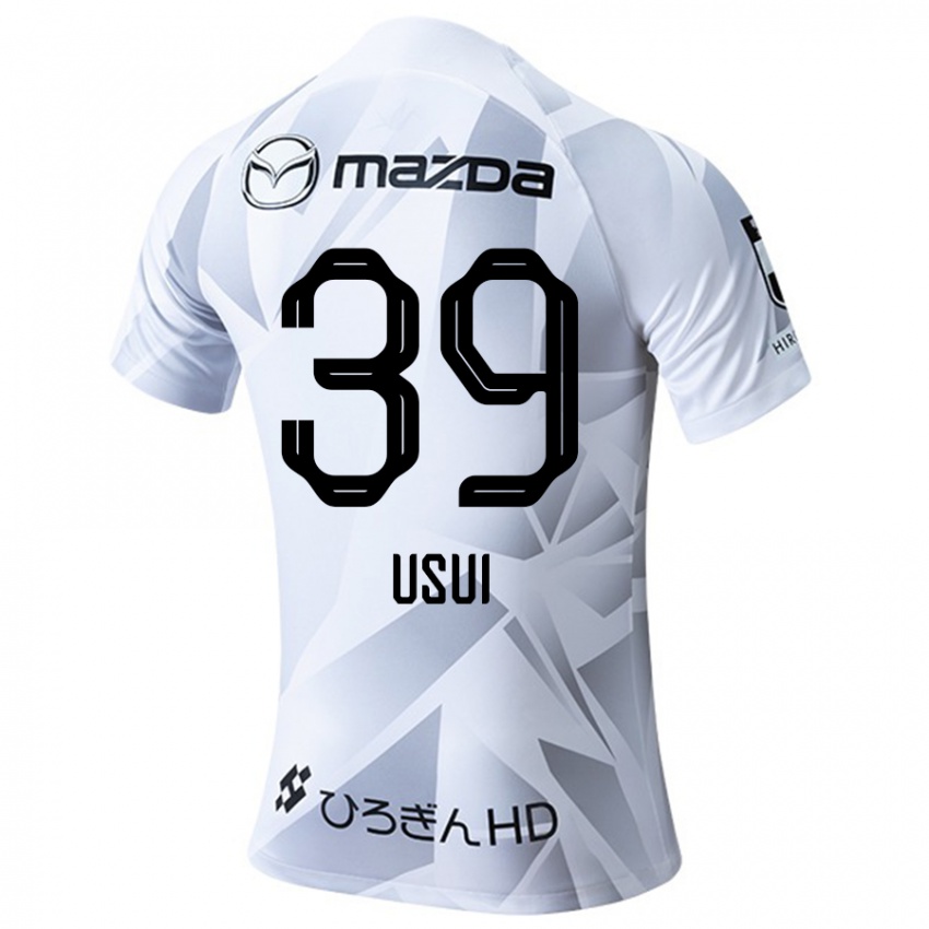 Niño Camiseta Haruto Usui #39 Blanco Gris Negro 2ª Equipación 2024/25 La Camisa