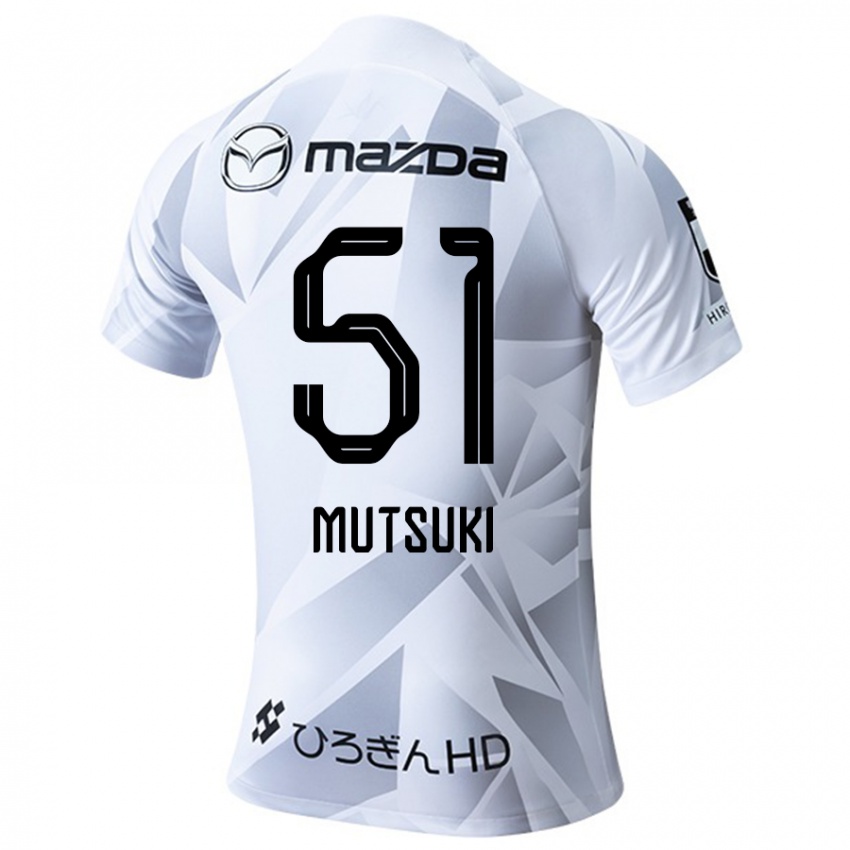 Niño Camiseta Mutsuki Kato #51 Blanco Gris Negro 2ª Equipación 2024/25 La Camisa