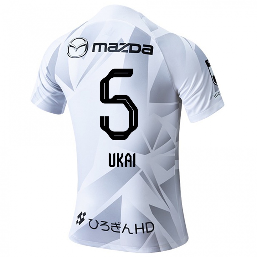 Niño Camiseta Hiroto Ukai #5 Blanco Gris Negro 2ª Equipación 2024/25 La Camisa