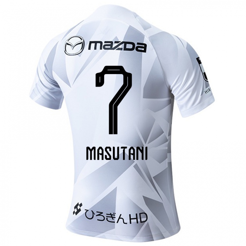 Niño Camiseta Ayuki Masutani #7 Blanco Gris Negro 2ª Equipación 2024/25 La Camisa