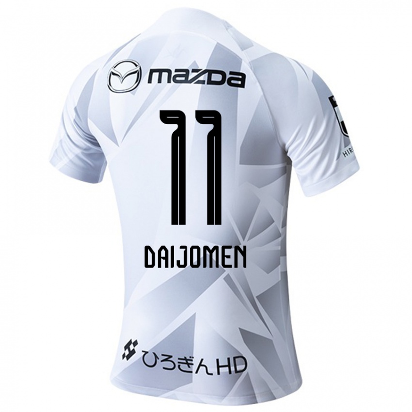 Niño Camiseta Arashi Daijomen #11 Blanco Gris Negro 2ª Equipación 2024/25 La Camisa