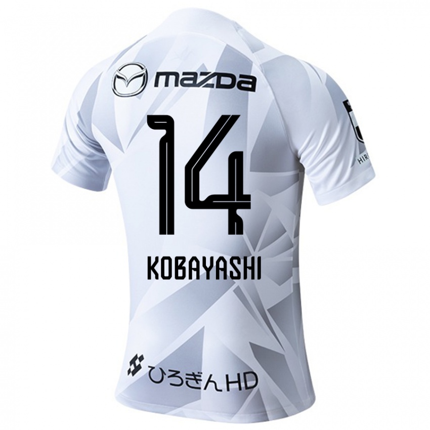 Niño Camiseta Shimon Kobayashi #14 Blanco Gris Negro 2ª Equipación 2024/25 La Camisa