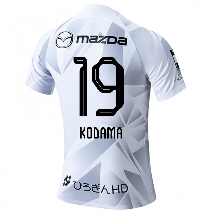 Niño Camiseta Tsukasa Kodama #19 Blanco Gris Negro 2ª Equipación 2024/25 La Camisa