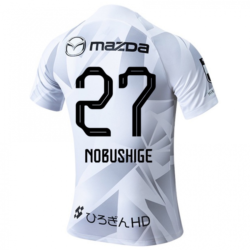 Niño Camiseta Ryojiro Nobushige #27 Blanco Gris Negro 2ª Equipación 2024/25 La Camisa