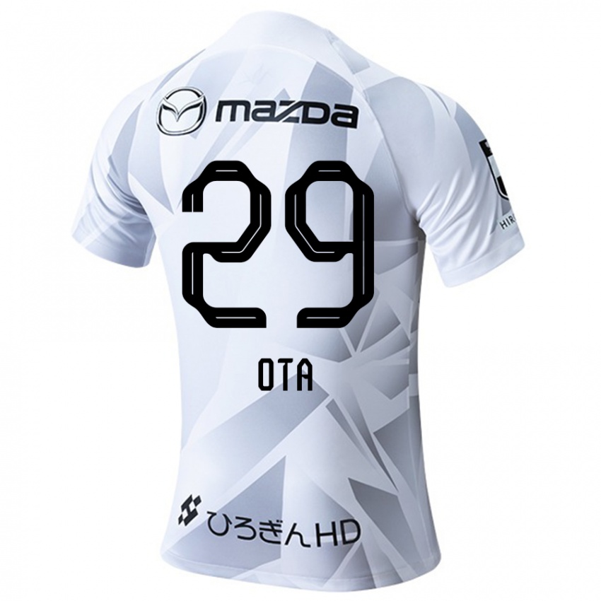 Niño Camiseta Hiroto Ota #29 Blanco Gris Negro 2ª Equipación 2024/25 La Camisa