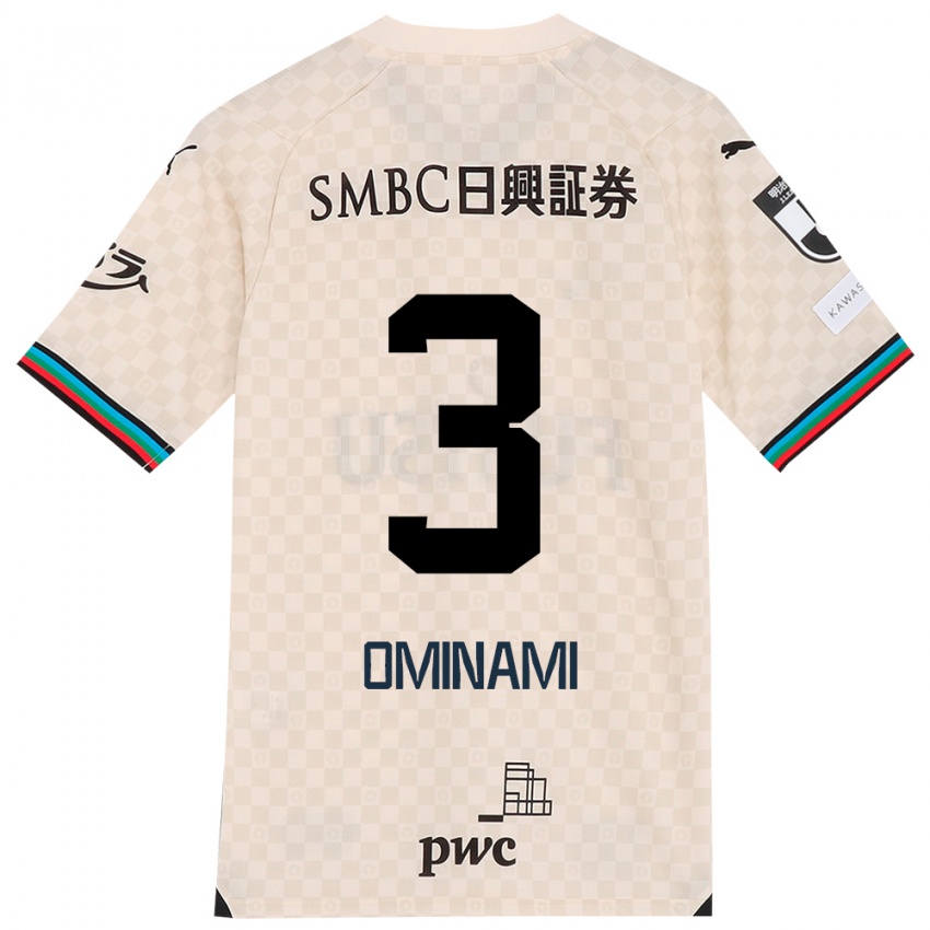 Niño Camiseta Takuma Ominami #3 Blanco Gris 2ª Equipación 2024/25 La Camisa