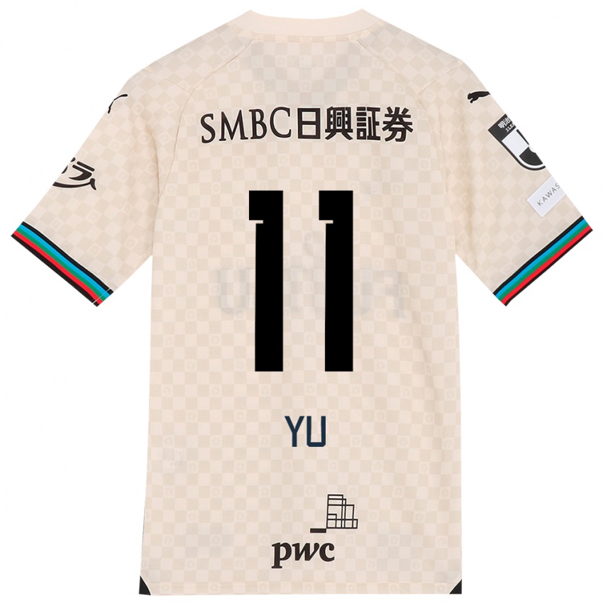 Niño Camiseta Yu Kobayashi #11 Blanco Gris 2ª Equipación 2024/25 La Camisa