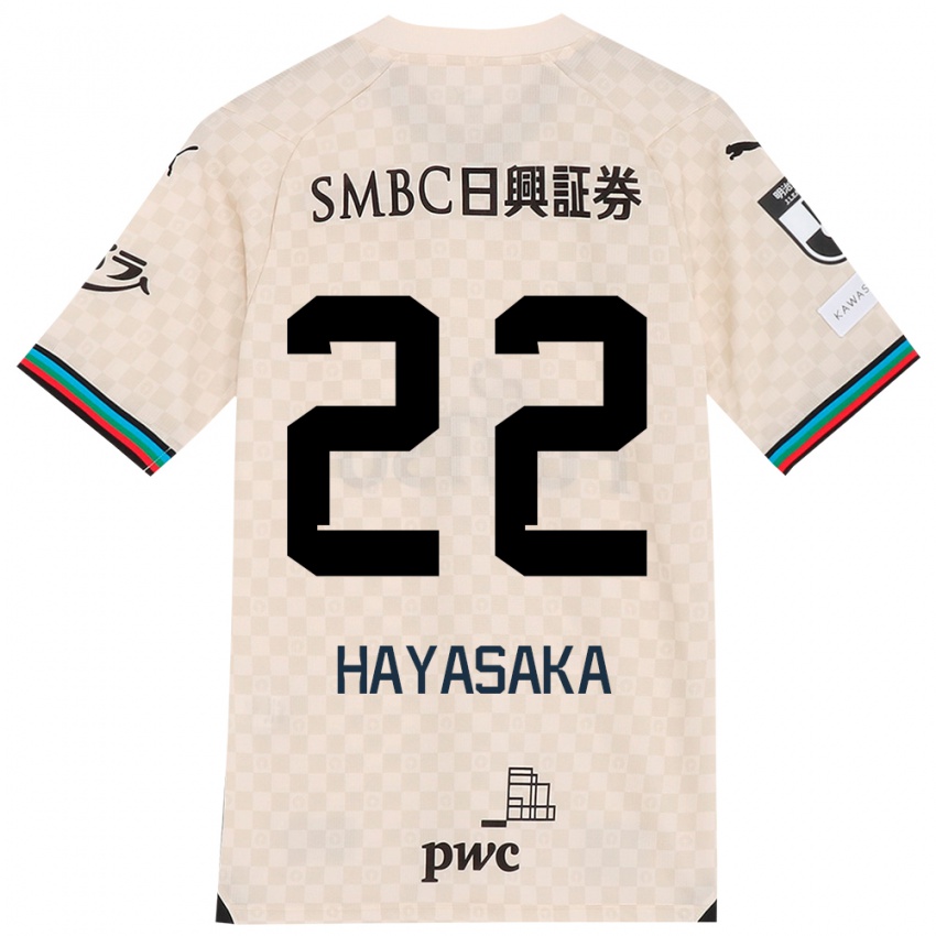 Niño Camiseta Yuki Hayasaka #22 Blanco Gris 2ª Equipación 2024/25 La Camisa