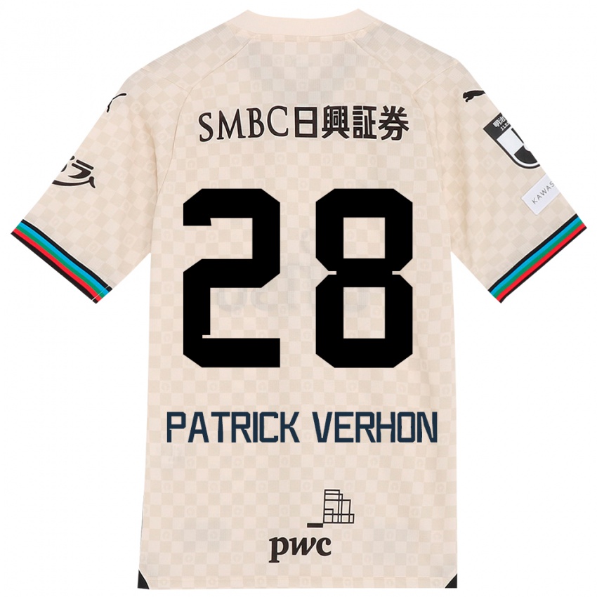 Niño Camiseta Patrick Verhon #28 Blanco Gris 2ª Equipación 2024/25 La Camisa