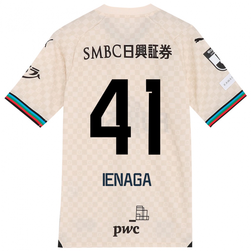 Niño Camiseta Akihiro Ienaga #41 Blanco Gris 2ª Equipación 2024/25 La Camisa