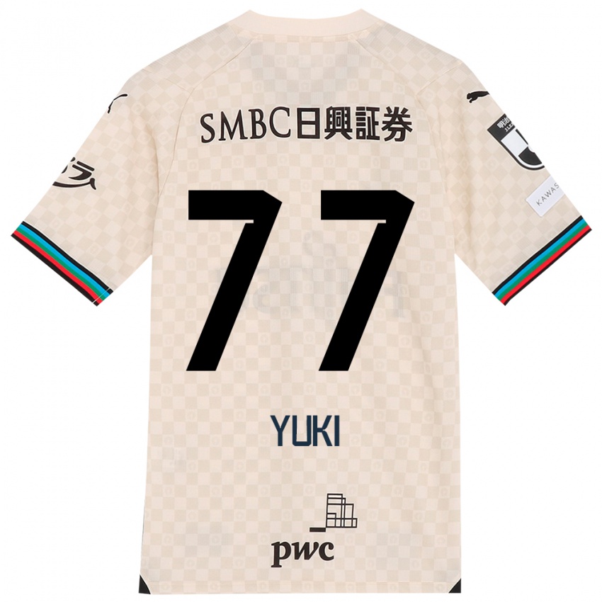 Niño Camiseta Yuki Yamamoto #77 Blanco Gris 2ª Equipación 2024/25 La Camisa