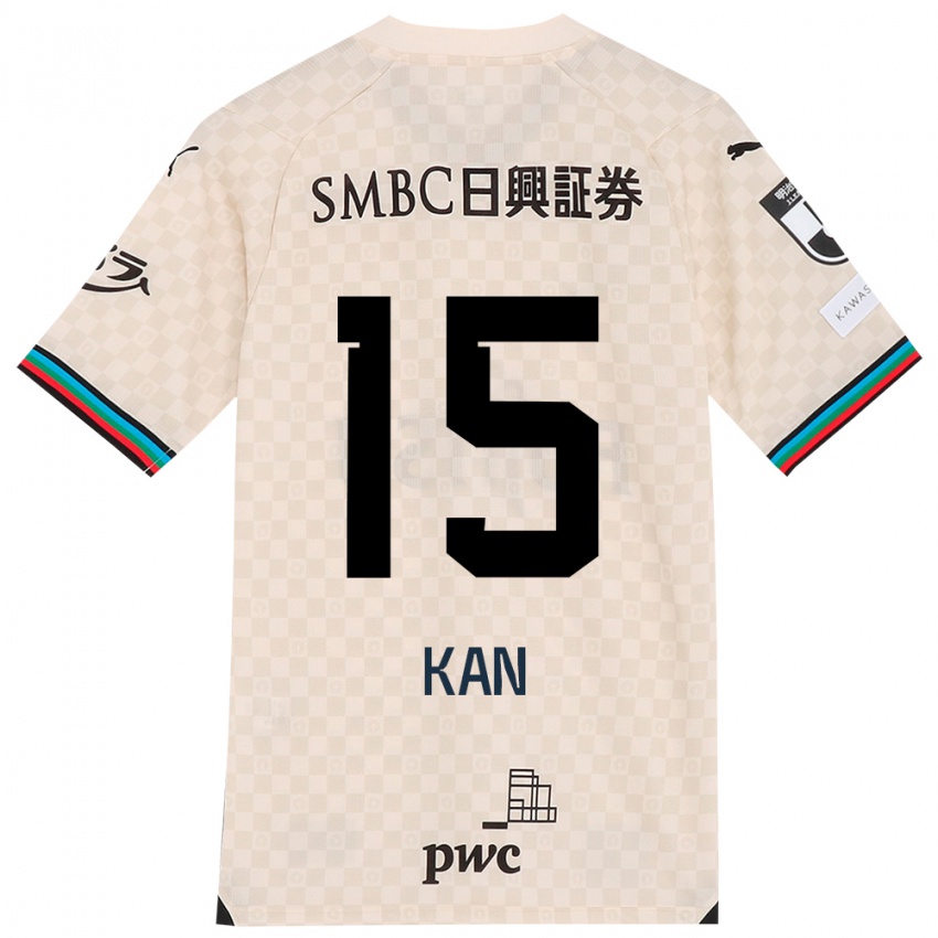 Niño Camiseta Noriharu Kan #15 Blanco Gris 2ª Equipación 2024/25 La Camisa