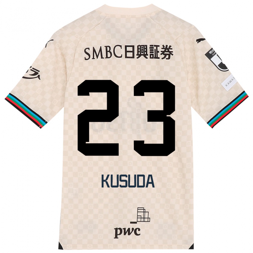 Niño Camiseta Haruki Kusuda #23 Blanco Gris 2ª Equipación 2024/25 La Camisa