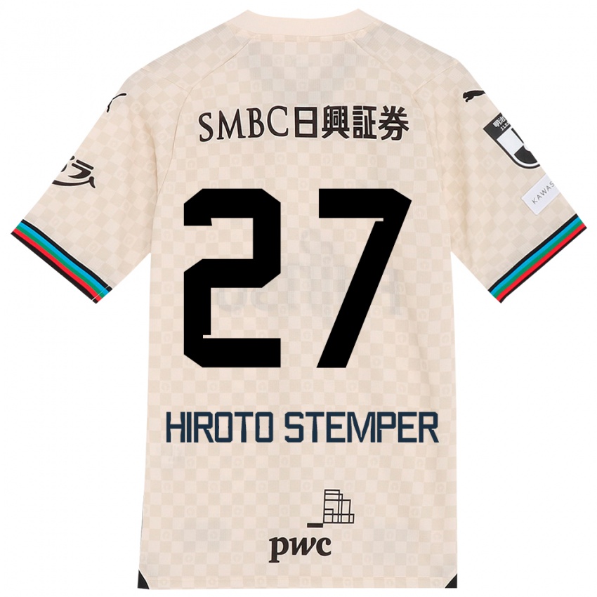 Niño Camiseta Luka Hiroto Stemper #27 Blanco Gris 2ª Equipación 2024/25 La Camisa