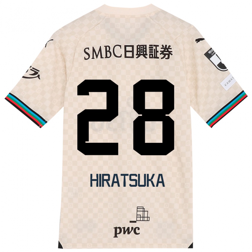 Niño Camiseta Hayato Hiratsuka #28 Blanco Gris 2ª Equipación 2024/25 La Camisa