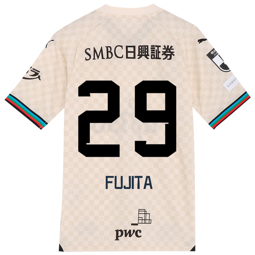 Niño Camiseta Asuto Fujita #29 Blanco Gris 2ª Equipación 2024/25 La Camisa