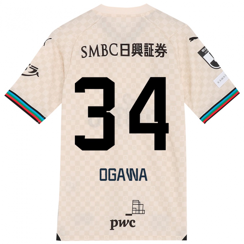 Niño Camiseta Hiroto Ogawa #34 Blanco Gris 2ª Equipación 2024/25 La Camisa