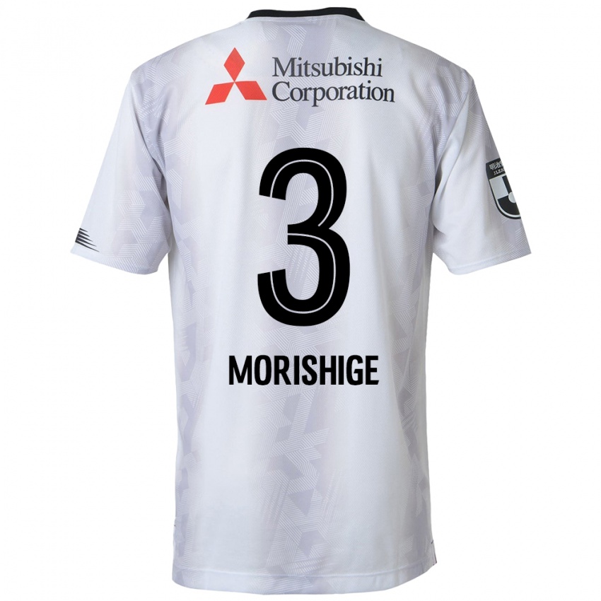 Niño Camiseta Masato Morishige #3 Blanco Negro 2ª Equipación 2024/25 La Camisa