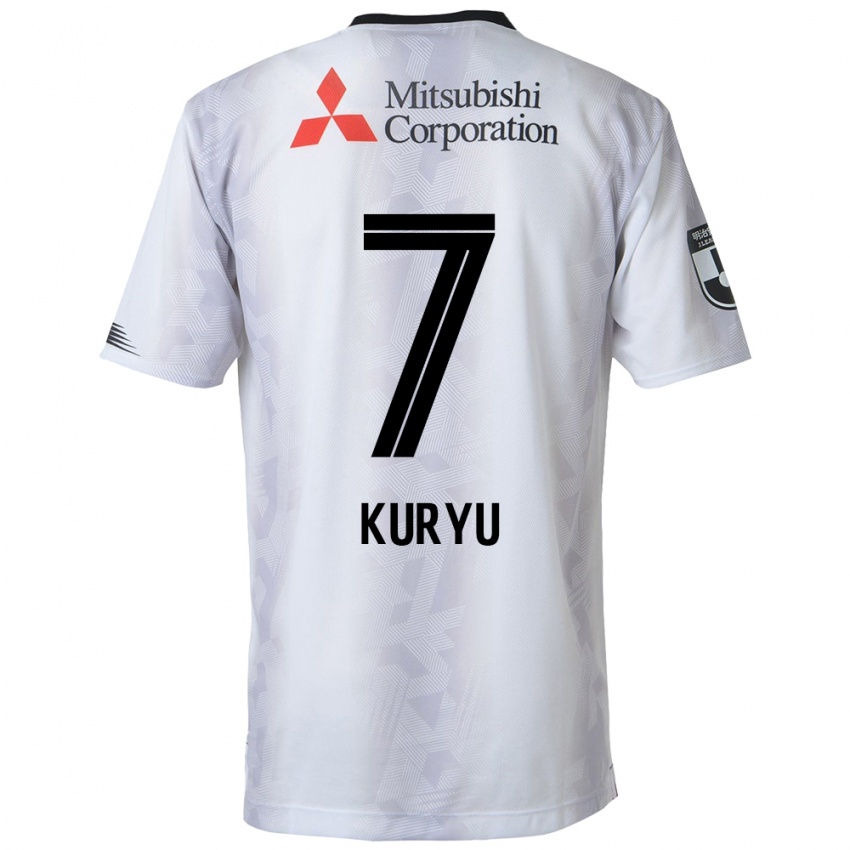 Niño Camiseta Kuryu Matsuki #7 Blanco Negro 2ª Equipación 2024/25 La Camisa