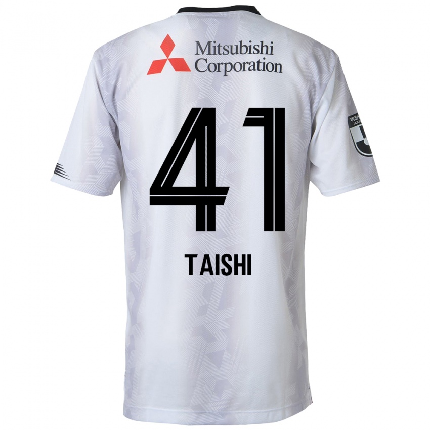 Niño Camiseta Taishi Brandon Nozawa #41 Blanco Negro 2ª Equipación 2024/25 La Camisa