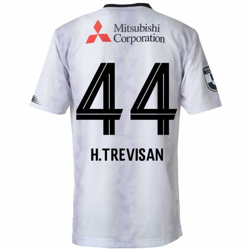 Niño Camiseta Henrique Trevisan #44 Blanco Negro 2ª Equipación 2024/25 La Camisa