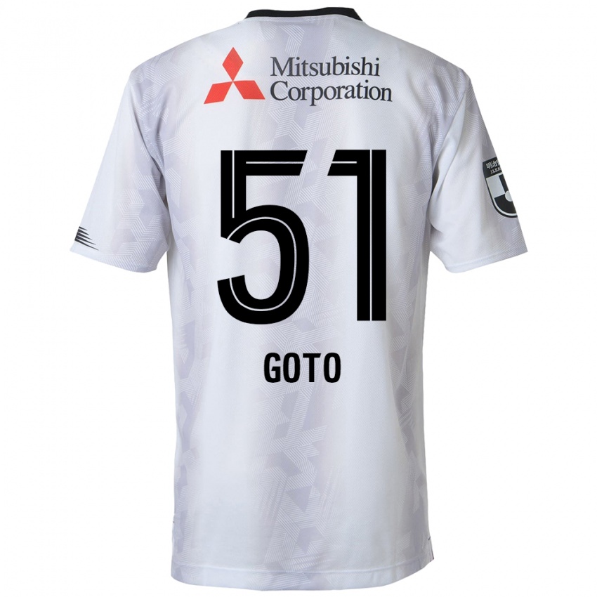 Niño Camiseta Wataru Goto #51 Blanco Negro 2ª Equipación 2024/25 La Camisa