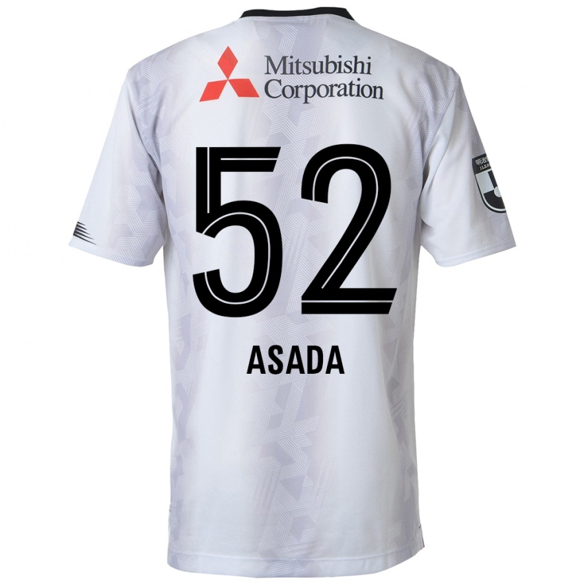 Niño Camiseta Rui Asada #52 Blanco Negro 2ª Equipación 2024/25 La Camisa