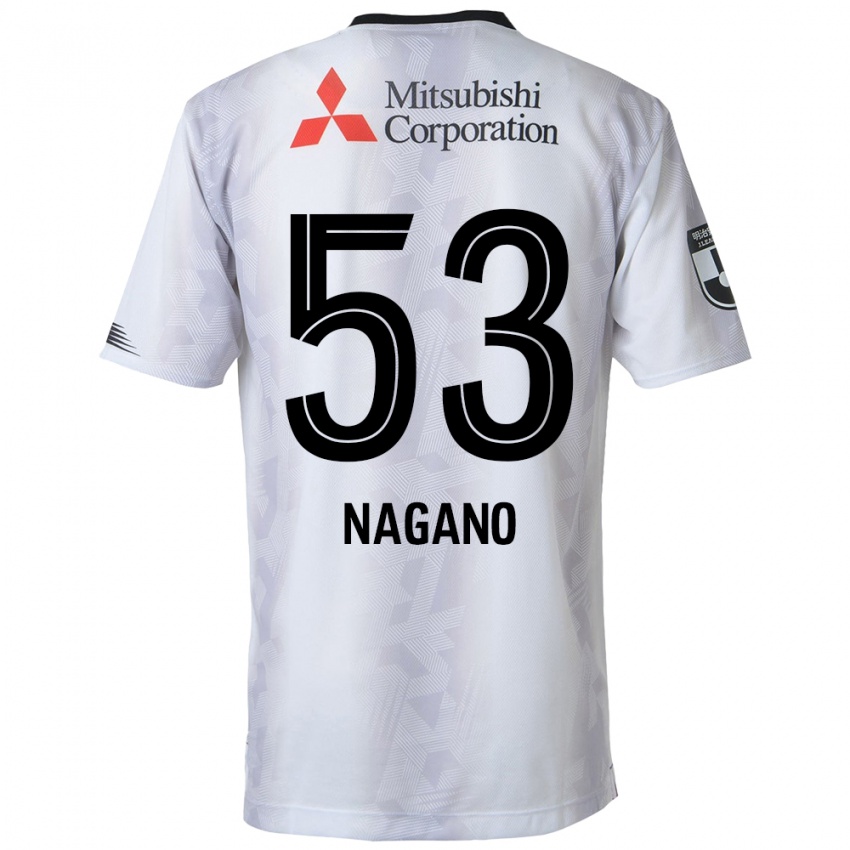 Niño Camiseta Shuto Nagano #53 Blanco Negro 2ª Equipación 2024/25 La Camisa