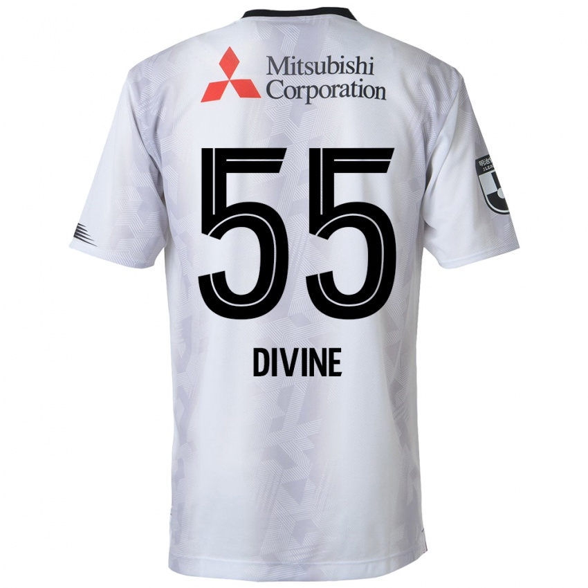 Niño Camiseta Divine Chinedu Otani #55 Blanco Negro 2ª Equipación 2024/25 La Camisa