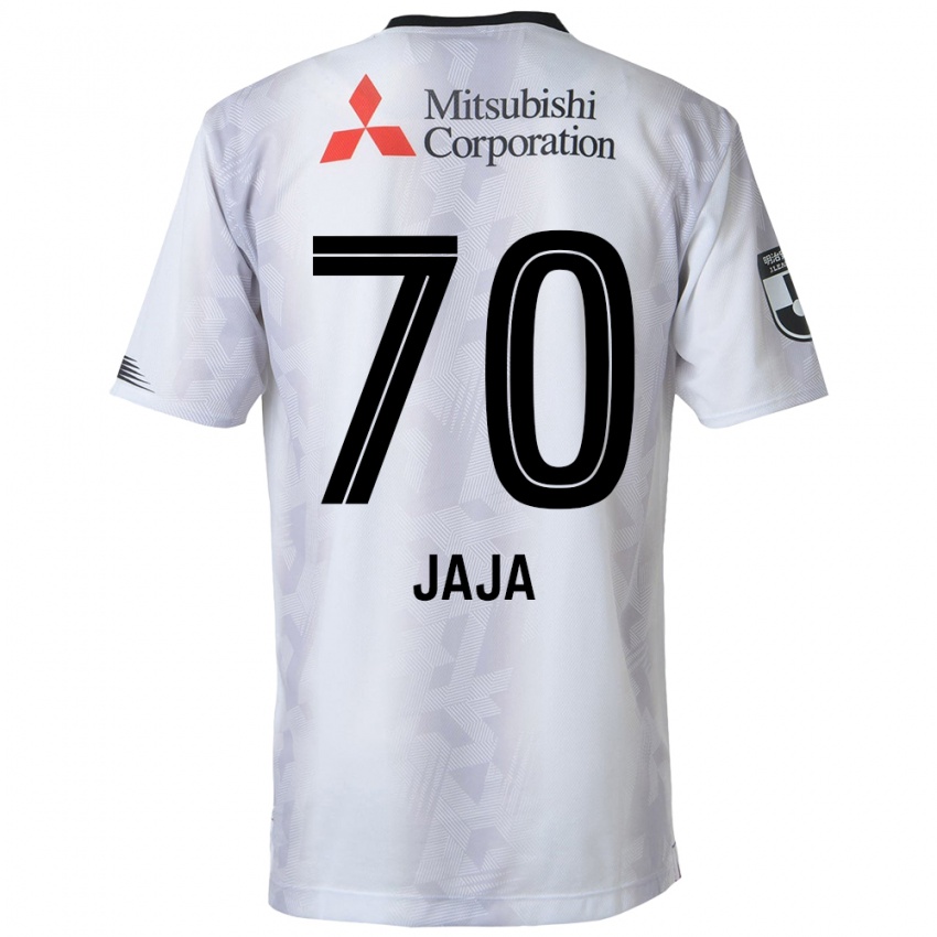 Niño Camiseta Jája Silva #70 Blanco Negro 2ª Equipación 2024/25 La Camisa