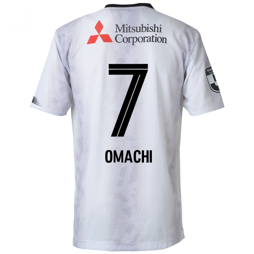 Niño Camiseta Hyugo Omachi #7 Blanco Negro 2ª Equipación 2024/25 La Camisa