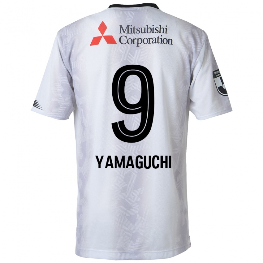 Niño Camiseta Taiyo Yamaguchi #9 Blanco Negro 2ª Equipación 2024/25 La Camisa