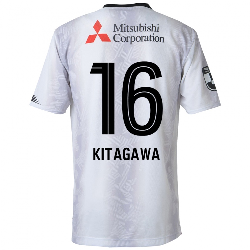 Niño Camiseta Rento Kitagawa #16 Blanco Negro 2ª Equipación 2024/25 La Camisa