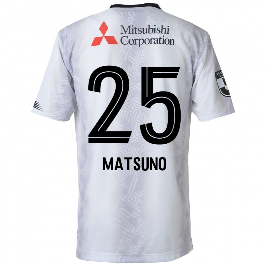 Niño Camiseta Taichi Matsuno #25 Blanco Negro 2ª Equipación 2024/25 La Camisa