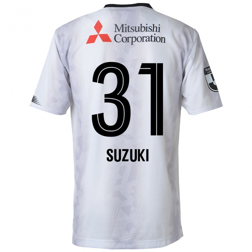 Niño Camiseta Kaede Suzuki #31 Blanco Negro 2ª Equipación 2024/25 La Camisa