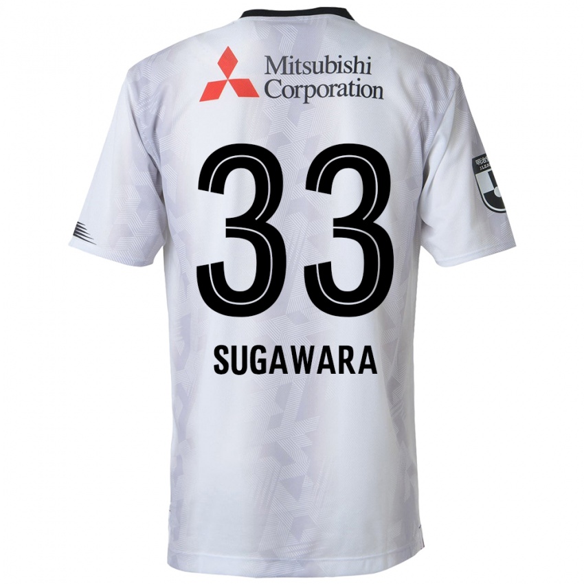 Niño Camiseta Yuta Sugawara #33 Blanco Negro 2ª Equipación 2024/25 La Camisa