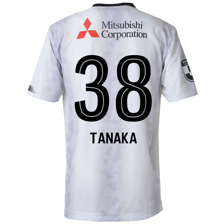 Niño Camiseta Kio Tanaka #38 Blanco Negro 2ª Equipación 2024/25 La Camisa