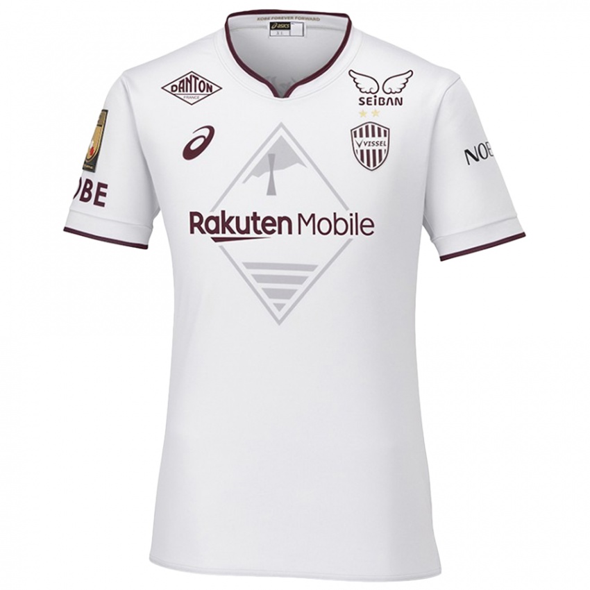 Niño Camiseta Niina Tominaga #0 Blanco Rojo 2ª Equipación 2024/25 La Camisa