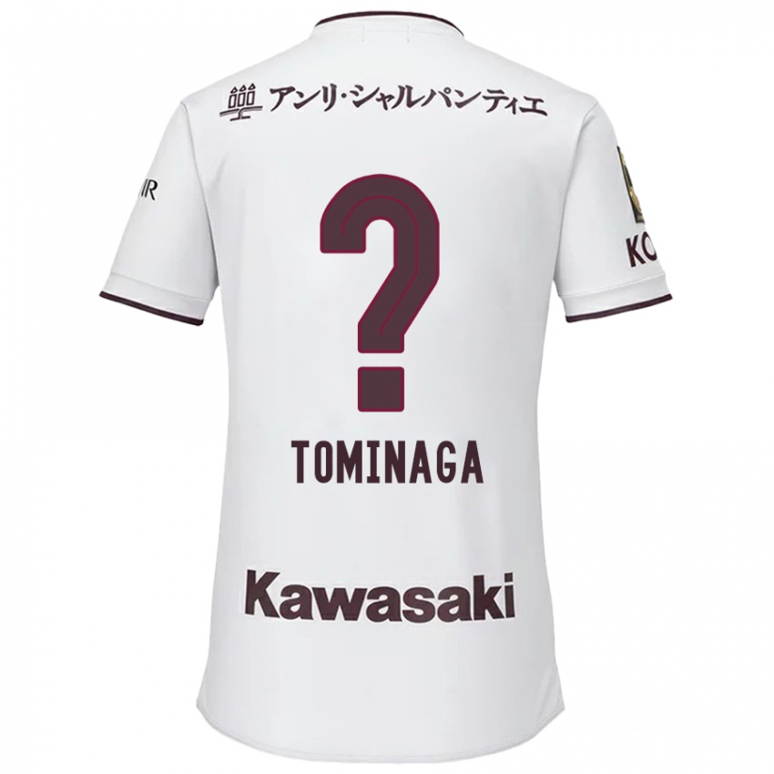 Niño Camiseta Niina Tominaga #0 Blanco Rojo 2ª Equipación 2024/25 La Camisa